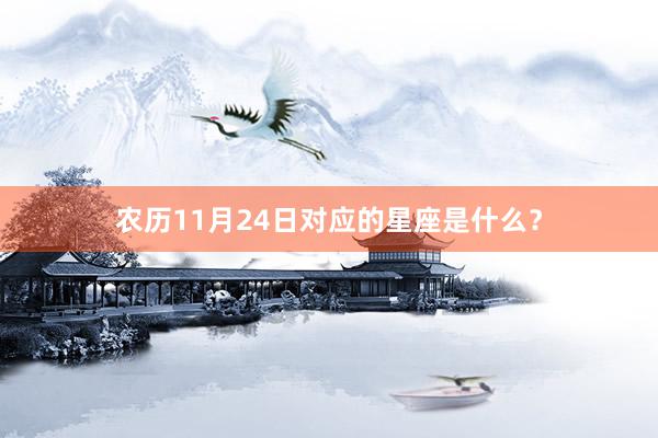 农历11月24日对应的星座是什么？